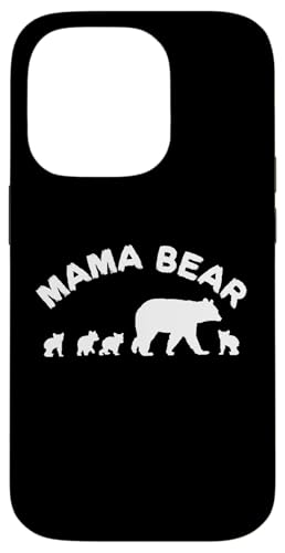 Mama Bär Mama Mutter mit 4 vier Jungen Geschenk Hülle für iPhone 14 Pro von All in the Bear Family