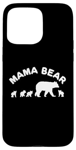 Mama Bär Mama Mutter mit 4 vier Jungen Geschenk Hülle für iPhone 15 Pro Max von All in the Bear Family