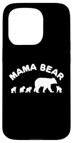 Mama Bär Mama Mutter mit 4 vier Jungen Geschenk Hülle für iPhone 15 Pro von All in the Bear Family