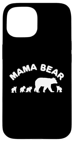 Mama Bär Mama Mutter mit 4 vier Jungen Geschenk Hülle für iPhone 15 von All in the Bear Family