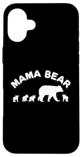 Mama Bär Mama Mutter mit 4 vier Jungen Geschenk Hülle für iPhone 16 Plus von All in the Bear Family