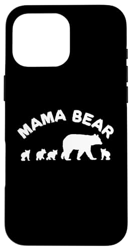 Mama Bär Mama Mutter mit 4 vier Jungen Geschenk Hülle für iPhone 16 Pro Max von All in the Bear Family