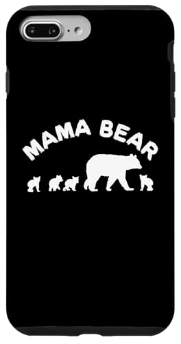 Mama Bär Mama Mutter mit 4 vier Jungen Geschenk Hülle für iPhone 7 Plus/8 Plus von All in the Bear Family