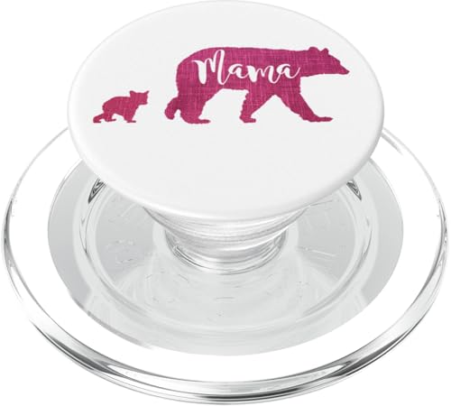 Mama Bär mit 1 Junges Mutter Fuchsia-Geschenk PopSockets PopGrip für MagSafe Mama Bär mit 1 Junges Mutter Fuchsia-Geschenk PopSockets PopGrip für MagSafe von All in the Bear Family