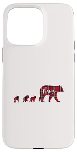 Mama-Bär mit 3 drei Jungen, schwarz-rotes Schottenkaro, Geschenk für Mütter Hülle für iPhone 15 Pro Max Mama-Bär mit 3 drei Jungen, schwarz-rotes Schottenkaro, Geschenk für Mütter Hülle für iPhone 15 Pro Max von All in the Bear Family