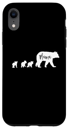 Mama Bär mit 3 drei Jungen lustiges Geschenk für Mutter Hülle für iPhone XR von All in the Bear Family
