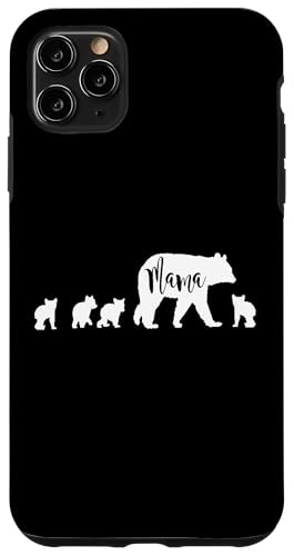 Mama Bär mit 4 vier Jungen lustiges Geschenk für Mama Mutter Hülle für iPhone 11 Pro Max von All in the Bear Family