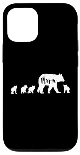 Mama Bär mit 4 vier Jungen lustiges Geschenk für Mama Mutter Hülle für iPhone 12/12 Pro von All in the Bear Family
