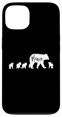 Mama Bär mit 4 vier Jungen lustiges Geschenk für Mama Mutter Hülle für iPhone 13 von All in the Bear Family