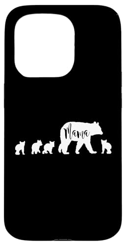 Mama Bär mit 4 vier Jungen lustiges Geschenk für Mama Mutter Hülle für iPhone 15 Pro Mama Bär mit 4 vier Jungen lustiges Geschenk für Mama Mutter Hülle für iPhone 15 Pro von All in the Bear Family