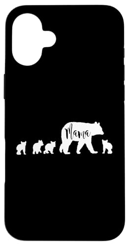Mama Bär mit 4 vier Jungen lustiges Geschenk für Mama Mutter Hülle für iPhone 16 Plus Mama Bär mit 4 vier Jungen lustiges Geschenk für Mama Mutter Hülle für iPhone 16 Plus von All in the Bear Family