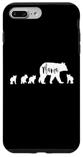 Mama Bär mit 4 vier Jungen lustiges Geschenk für Mama Mutter Hülle für iPhone 7 Plus/8 Plus von All in the Bear Family