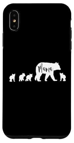 Mama Bär mit 4 vier Jungen lustiges Geschenk für Mama Mutter Hülle für iPhone XS Max von All in the Bear Family