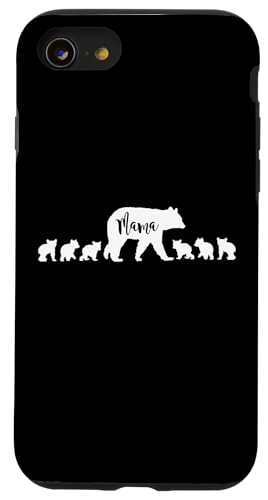 Mama Bär mit 6 Sechs Jungen Mama Mutter Lustiges Geschenk Hülle für iPhone SE (2020) / 7 / 8 von All in the Bear Family