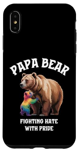 Papa Bear Rainbow Cub kämpft gegen Hass und Gay Pride LGBTQ-Unterstützung Hülle für iPhone XS Max Papa Bear Rainbow Cub kämpft gegen Hass und Gay Pride LGBTQ-Unterstützung Hülle für iPhone XS Max von All in the Bear Family