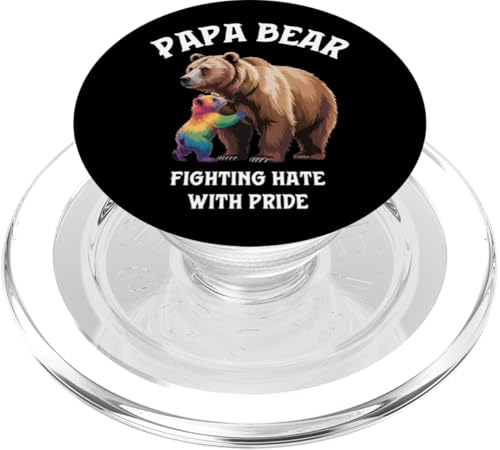 Papa Bear Rainbow Cub kämpft gegen Hass und Gay Pride LGBTQ-Unterstützung PopSockets PopGrip für MagSafe Papa Bear Rainbow Cub kämpft gegen Hass und Gay Pride LGBTQ-Unterstützung PopSockets PopGrip für MagSafe von All in the Bear Family
