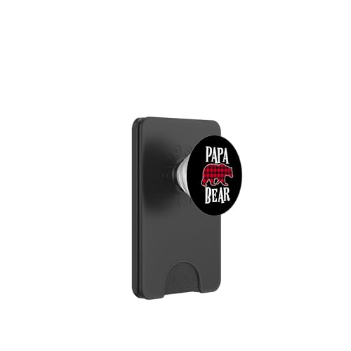 Papa Bear Schwarz Rot Büffel Karo Plaid Fun Dad Vater Geschenk PopSockets PopWallet für MagSafe Papa Bear Schwarz Rot Büffel Karo Plaid Fun Dad Vater Geschenk PopSockets PopWallet für MagSafe von All in the Bear Family