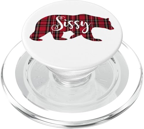 Sissy Schwester Bär, rotes Karomuster, lustiges Geschenk PopSockets PopGrip für MagSafe Sissy Schwester Bär, rotes Karomuster, lustiges Geschenk PopSockets PopGrip für MagSafe von All in the Bear Family