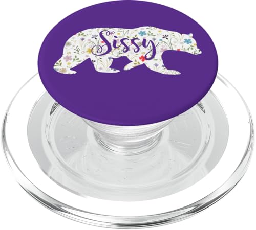 Sissy Sister Bear Blumenmuster PopSockets PopGrip für MagSafe von All in the Bear Family