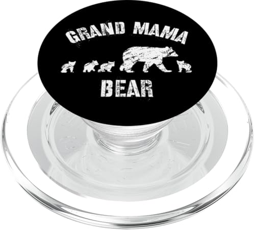 Vintage Grand Mama Bär mit 4 Jungs Oma Geschenk PopSockets PopGrip für MagSafe von All in the Bear Family