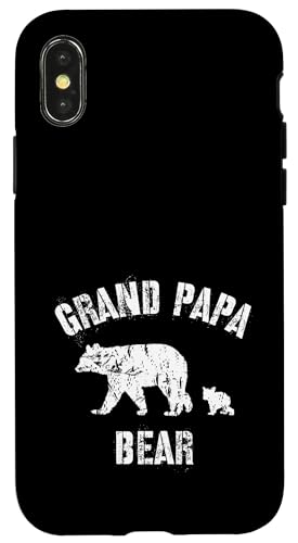 Vintage Grand Papa Bär mit 1 Junges Opa Geschenk Hülle für iPhone X/XS Vintage Grand Papa Bär mit 1 Junges Opa Geschenk Hülle für iPhone X/XS von All in the Bear Family