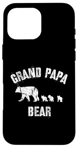 Vintage Grand Papa Bär mit 3 drei Jungen Opa Geschenk Hülle für iPhone 16 Pro Max Vintage Grand Papa Bär mit 3 drei Jungen Opa Geschenk Hülle für iPhone 16 Pro Max von All in the Bear Family