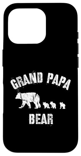 Vintage Grand Papa Bär mit 3 drei Jungen Opa Geschenk Hülle für iPhone 16 Pro Vintage Grand Papa Bär mit 3 drei Jungen Opa Geschenk Hülle für iPhone 16 Pro von All in the Bear Family