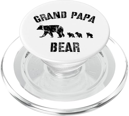 Vintage Grand Papa Bär mit 3 drei Jungen Opa Geschenk PopSockets PopGrip für MagSafe Vintage Grand Papa Bär mit 3 drei Jungen Opa Geschenk PopSockets PopGrip für MagSafe von All in the Bear Family