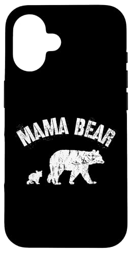Vintage Mama Bär mit 1 One Cub Mom Mutter Geschenk Hülle für iPhone 16 Vintage Mama Bär mit 1 One Cub Mom Mutter Geschenk Hülle für iPhone 16 von All in the Bear Family
