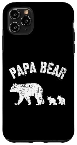 Vintage Papa Bär mit 2 zwei Jungen Papa Vater Hülle für iPhone 11 Pro Max von All in the Bear Family