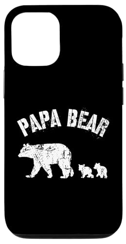 Vintage Papa Bär mit 2 zwei Jungen Papa Vater Hülle für iPhone 12/12 Pro Vintage Papa Bär mit 2 zwei Jungen Papa Vater Hülle für iPhone 12/12 Pro von All in the Bear Family