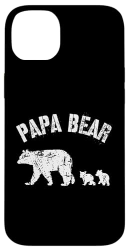 Vintage Papa Bär mit 2 zwei Jungen Papa Vater Hülle für iPhone 14 Plus von All in the Bear Family