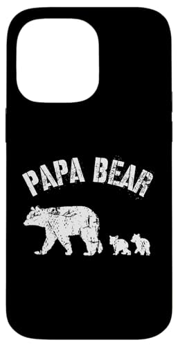 Vintage Papa Bär mit 2 zwei Jungen Papa Vater Hülle für iPhone 14 Pro Max von All in the Bear Family