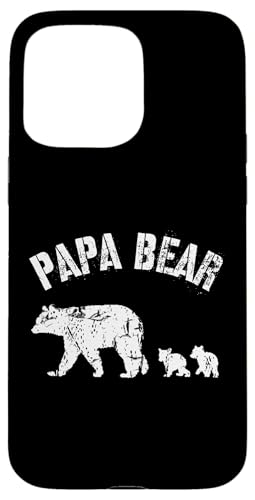 Vintage Papa Bär mit 2 zwei Jungen Papa Vater Hülle für iPhone 15 Pro Max Vintage Papa Bär mit 2 zwei Jungen Papa Vater Hülle für iPhone 15 Pro Max von All in the Bear Family