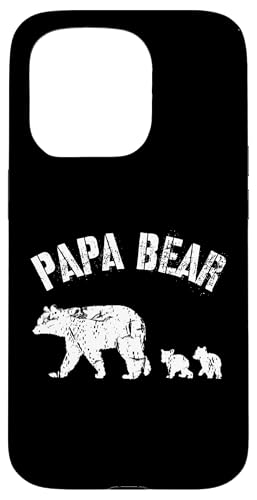 Vintage Papa Bär mit 2 zwei Jungen Papa Vater Hülle für iPhone 15 Pro Vintage Papa Bär mit 2 zwei Jungen Papa Vater Hülle für iPhone 15 Pro von All in the Bear Family