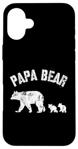 Vintage Papa Bär mit 2 zwei Jungen Papa Vater Hülle für iPhone 16 Plus Vintage Papa Bär mit 2 zwei Jungen Papa Vater Hülle für iPhone 16 Plus von All in the Bear Family