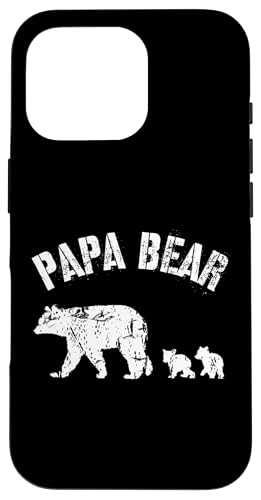 Vintage Papa Bär mit 2 zwei Jungen Papa Vater Hülle für iPhone 16 Pro Vintage Papa Bär mit 2 zwei Jungen Papa Vater Hülle für iPhone 16 Pro von All in the Bear Family