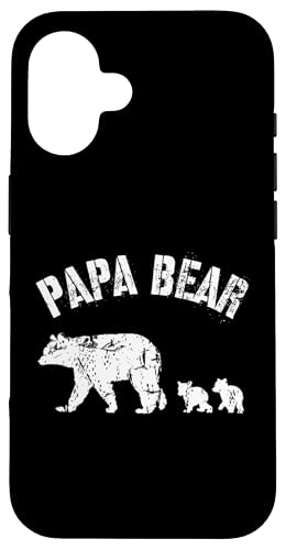 Vintage Papa Bär mit 2 zwei Jungen Papa Vater Hülle für iPhone 16 Vintage Papa Bär mit 2 zwei Jungen Papa Vater Hülle für iPhone 16 von All in the Bear Family