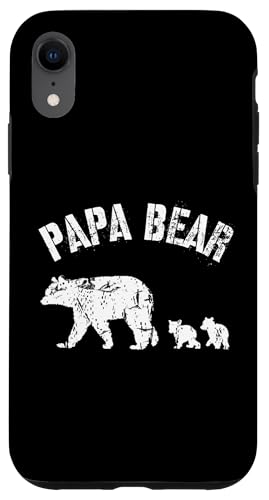 Vintage Papa Bär mit 2 zwei Jungen Papa Vater Hülle für iPhone XR von All in the Bear Family