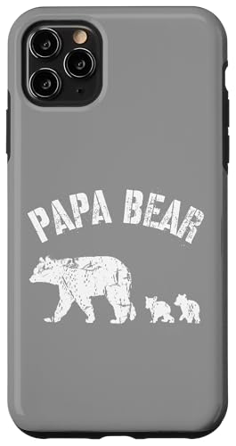 Vintage Papa Bär mit 2 zwei Jungen lustiges Geschenk für Papa Vater Hülle für iPhone 11 Pro Max Vintage Papa Bär mit 2 zwei Jungen lustiges Geschenk für Papa Vater Hülle für iPhone 11 Pro Max von All in the Bear Family