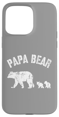 Vintage Papa Bär mit 2 zwei Jungen lustiges Geschenk für Papa Vater Hülle für iPhone 15 Pro Max Vintage Papa Bär mit 2 zwei Jungen lustiges Geschenk für Papa Vater Hülle für iPhone 15 Pro Max von All in the Bear Family