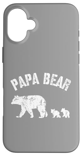 Vintage Papa Bär mit 2 zwei Jungen lustiges Geschenk für Papa Vater Hülle für iPhone 16 Plus Vintage Papa Bär mit 2 zwei Jungen lustiges Geschenk für Papa Vater Hülle für iPhone 16 Plus von All in the Bear Family