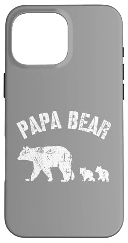 Vintage Papa Bär mit 2 zwei Jungen lustiges Geschenk für Papa Vater Hülle für iPhone 16 Pro Max Vintage Papa Bär mit 2 zwei Jungen lustiges Geschenk für Papa Vater Hülle für iPhone 16 Pro Max von All in the Bear Family