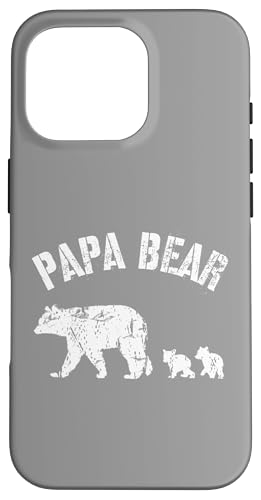 Vintage Papa Bär mit 2 zwei Jungen lustiges Geschenk für Papa Vater Hülle für iPhone 16 Pro Vintage Papa Bär mit 2 zwei Jungen lustiges Geschenk für Papa Vater Hülle für iPhone 16 Pro von All in the Bear Family