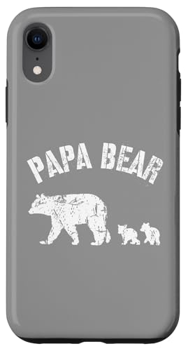 Vintage Papa Bär mit 2 zwei Jungen lustiges Geschenk für Papa Vater Hülle für iPhone XR Vintage Papa Bär mit 2 zwei Jungen lustiges Geschenk für Papa Vater Hülle für iPhone XR von All in the Bear Family