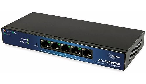 Allnet ALL-SG8245PM Netzwerk Switch 5 Port 1000MBit/s PoE-Funktion von AllNet