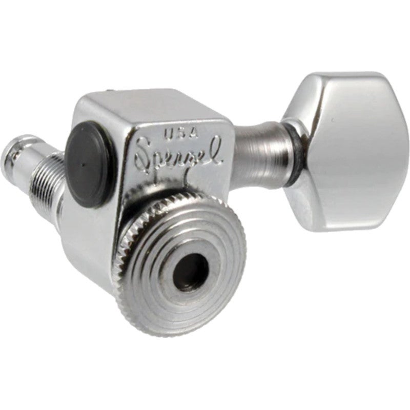 AllParts TK-7467-010 Sperzel 6-in-line Chrome Locking Tuners Guitar Machine Heads (Pack of 6) von AllParts