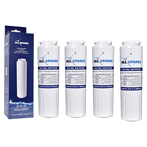 AllSpares Wasserfilter (4x) für Kühlschränk geeignet für Whirlpool UKF8001, 4396395 und UKF8001AXX von AllSpares