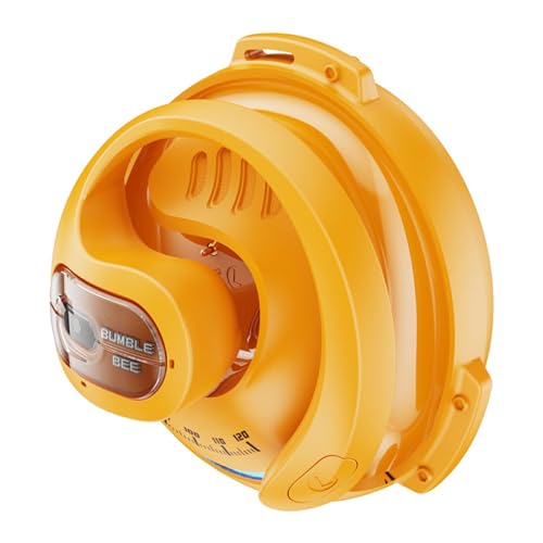 Allayu Drahtlose Kopfhörer mit HD Anrufen für Home Entertainment Veranstaltungsorte, ABS Bluetooth Kopfhörer, Gaming Kopfhörer, Gaming Ohrhörer, Gelb von Allayu