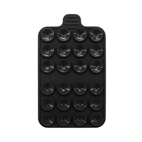 Allayu Solide Unterstützung Auto Handy Halter Für Influencer Silica Gel Mobile Saugnapf Halter Desktop Handy Halter Glas, Schwarz, 1 Stück von Allayu